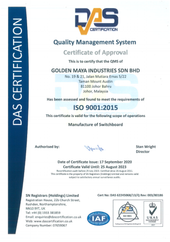Quality Management System | Switchboard Manufacturer Johor Bahru (JB) | Outdoor Feeder Pillar Supply Johor Bahru (JB) | LV Switchboard Manufacturing Johor Bahru (JB)